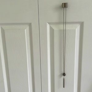 Long silver necklace